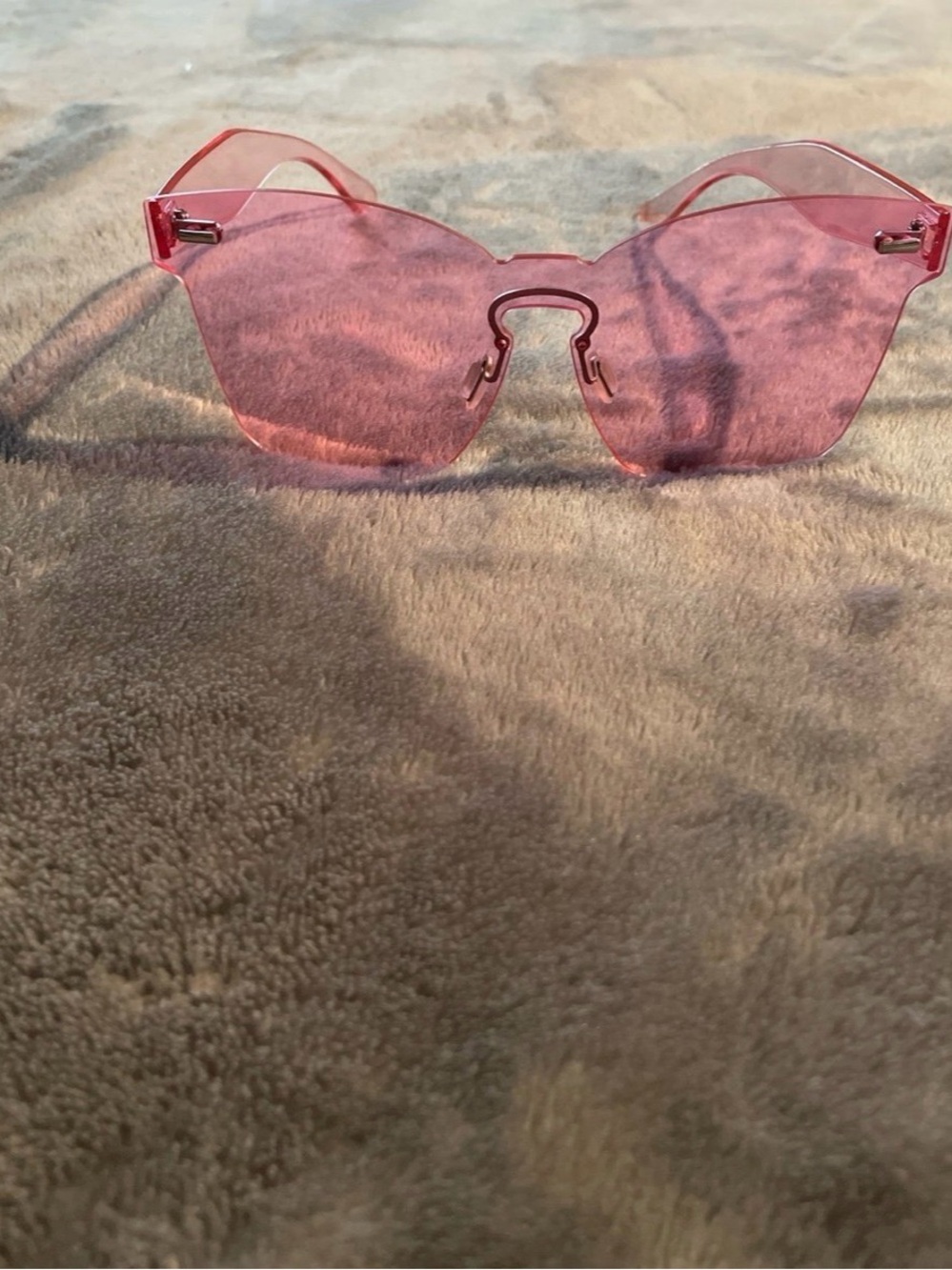 Rimless Pink Women's Sunglasses — Modern Fashion Shades